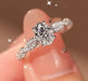 Moissanite Fashion Ring – Platinum-Plated Sparkle for Women SF
