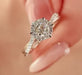 Moissanite Fashion Ring – Platinum-Plated Sparkle for Women SF