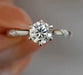 Moissanite Fashion Ring – Platinum-Plated Sparkle for Women SF