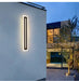 Modern waterproof long strip LED wall light for outdoor courtyard or indoor hallway.
