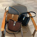 Cow Leather Shoulder Bag – Soft Half Moon Shape SF