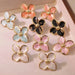 Stud Earrings – Vintage Petal Design in Stainless Steel SF