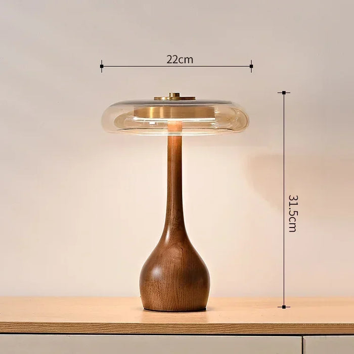 French Retro Floor Lamp – Luxury LED Table & Bedside Lighting with Clear Glass Shade - Samanta Factory