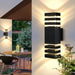 Outdoor LED wall light with up and down lighting and waterproof design