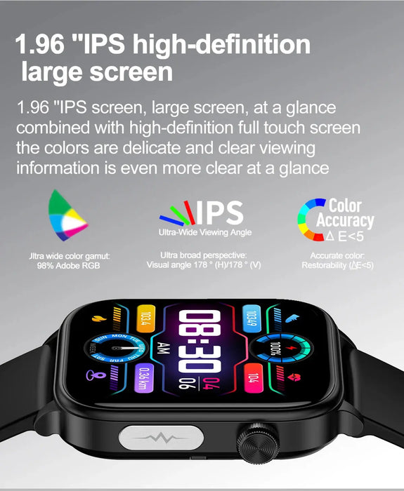ECG Health Smartwatch – AMOLED Display & AI Voice Calling SF