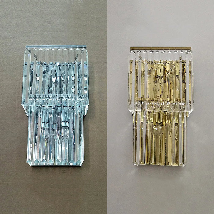 Crystal Wall Lamp – Modern Gold LED Lighting for Dining & Bedroom - Samanta Factory