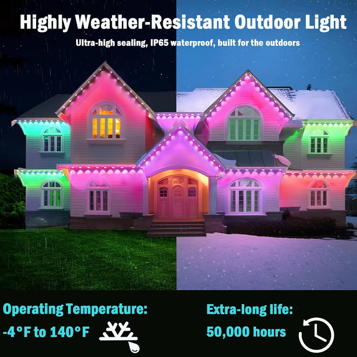 Eaves LED String Lights – Waterproof Multi-Colour Outdoor Lighting - Samanta Factory
