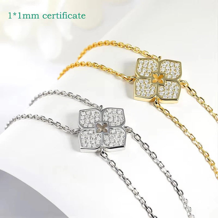 Moissanite Necklace – Full Round-Cut Sparkle in 925 Sterling Silver SF