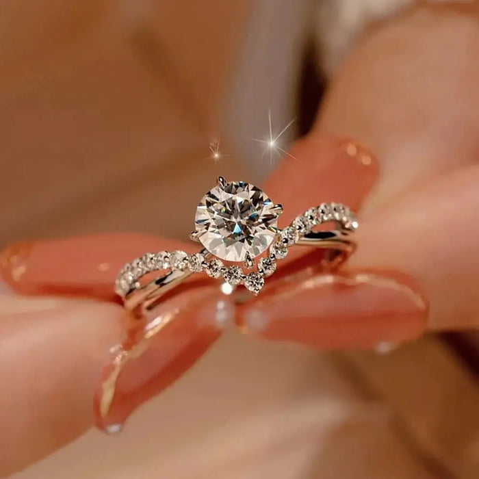 Moissanite Bridal Ring – 1ct D-Color VVS1 in 925 Sterling Silver SF