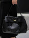 PU Leather Shoulder Bag - Lock Flap Crossbody Design SF