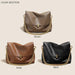 Leather Shoulder Bag - Soft Cowhide Crossbody Style SF