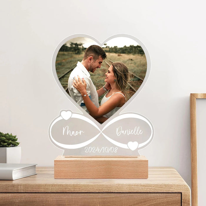 Custom LED Night Light – Personalized Wooden Acrylic Design Samanta Factory
