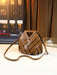 Woven Design Women Handbag, Tote Basket Bag, High-End Niche Inverted Triangle Shaped Fashion Commuter Bag, Casual Style SF