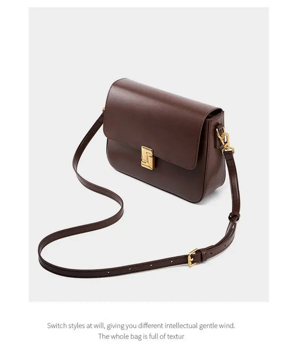 Split Leather Satchel Bag – Moderate Hardness for Women SF