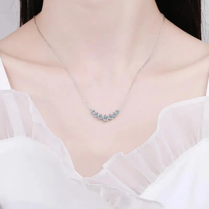 Moissanite Pendant Necklace – D-Color 1.7ct Oval Sparkle SF