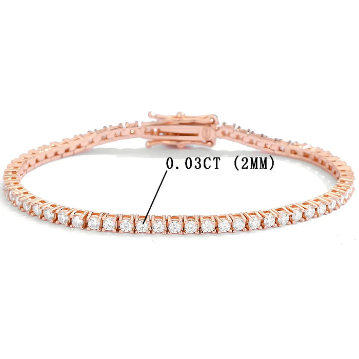 Moissanite Vintage Bracelet – 925 Sterling Silver Unisex Jewelry - Samanta Factory