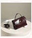 Women’s  Leather Shoulder Bag – Compact Casual Satchel SF