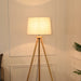 Wooden Tripod Floor Lamp – Mid-Century Modern Design with Foot Switch Control - Samanta Factory