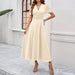 Junior Y2K Midi Dress – Puff Sleeves & Slim A-Line Silhouette - Samanta Factory