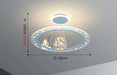 Modern Flush Mount LED Chandelier – Remote-Control Dimmable Ceiling Light - Samanta Factory
