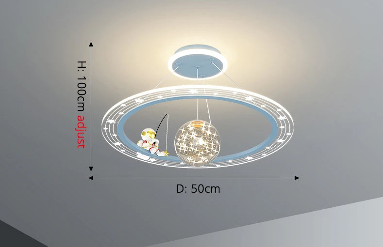 Modern Flush Mount LED Chandelier – Remote-Control Dimmable Ceiling Light - Samanta Factory
