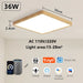 MARPOU Tuya Smart LED Ceiling Lamp Wood Grain App Voice Control Alexa/Google Remote Control Square Ceiling Lights Living Room - Samanta Factory