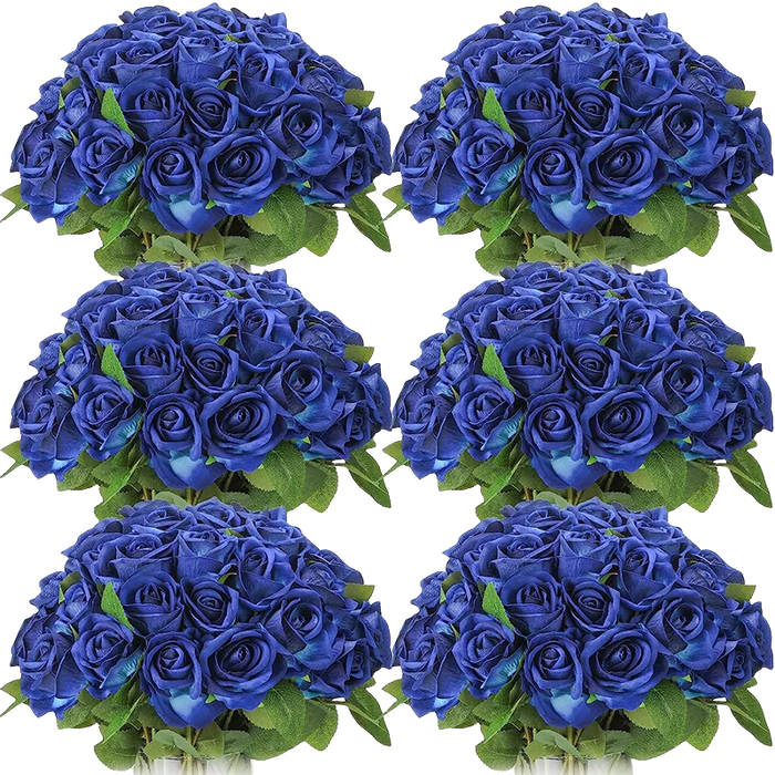 Artificial Velvet Roses – 50PCS Long-Stem Flower Bouquet SF