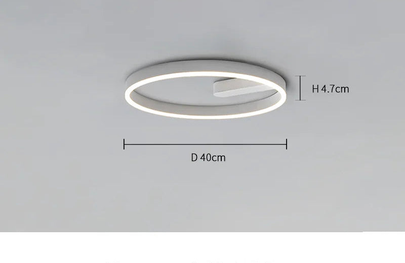 LED Ceiling Light – Modern Surface-Mounted Design with Dimmable Remote Control - Samanta Factory