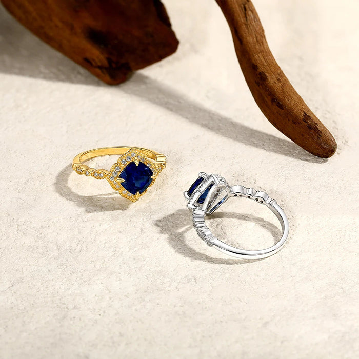 Moissanite Ring – D Color VVS1 Sterling Silver SF