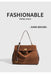 Microfiber Leather Shoulder Bag – Large Square with Lock SF