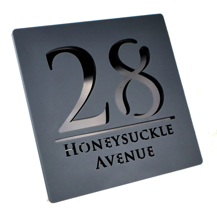 3D Floating House Sign – Custom Acrylic Address Plate SF