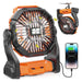 Camping Battery Fan – 10000mAh Rechargeable with LED Light & 4-Speed Wind Control - Samanta Factory
