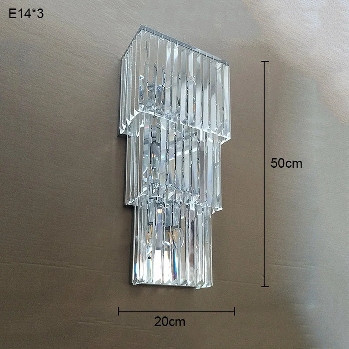Crystal Wall Lamp – Modern Gold LED Lighting for Dining & Bedroom - Samanta Factory