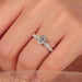 Moissanite Fashion Ring – Platinum-Plated Sparkle for Women SF