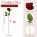 Artificial Velvet Roses – 50PCS Long-Stem Flower Bouquet SF