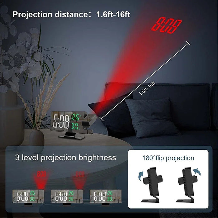 LED Alarm Clock – Bold Digital Display & USB Powered SF