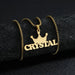 Custom Name Crown Necklace- Trendy Crown Name Necklace in Gold, Silver & Rose Gold SF