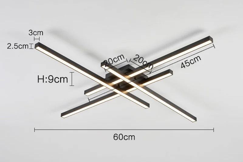 Ceiling Light – Modern Nordic Iron & Acrylic Design with LED Illumination - Samanta Factory