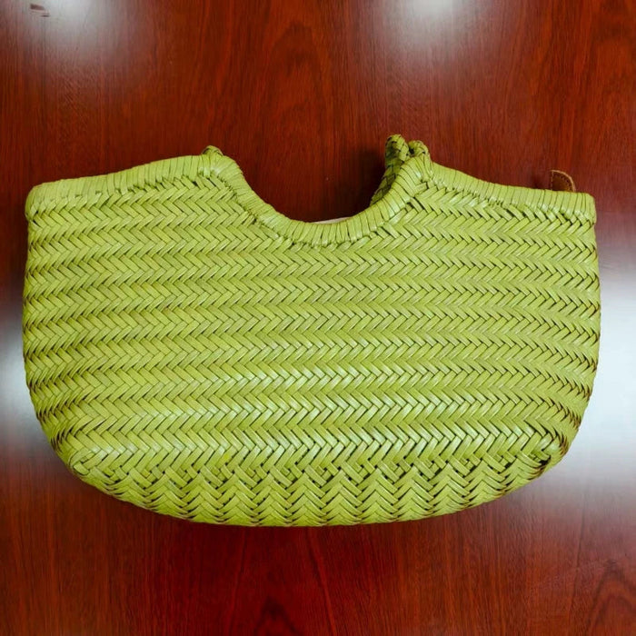 Hand-Woven Tote Bag – French Style Basket Shoulder Bag SF