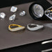 S925 Moissanite Ring – D-Color VVS1 Wavy Band SF