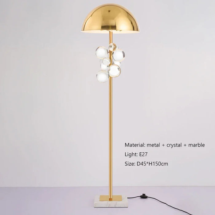 Art Deco Mushroom Lamp – Colourful Glass Globe Design for Table & Floor Lighting - Samanta Factory
