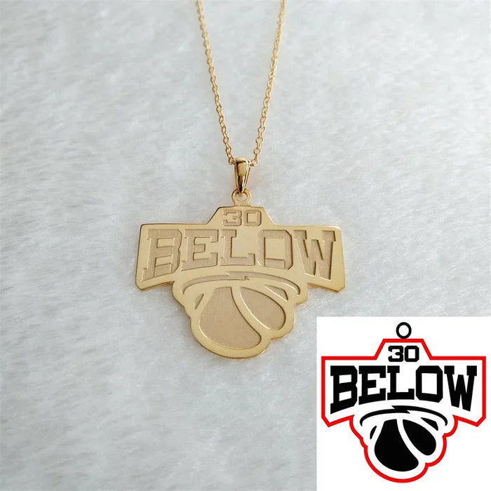 Custom Logo Necklace – Personalized  Engraved Pendant Chain SF