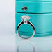 925 Sterling Silver 18K Gold Plated Classic Prong-Set Moissanite Ring SF