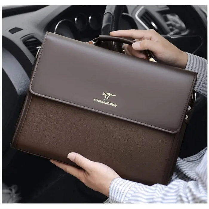 Men’s PU Leather Briefcase for Daily Business
