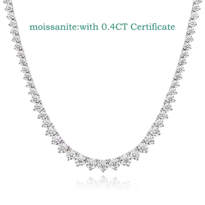 Moissanite Pendant Necklace – D-Color VVS1 Water Drop in 925 Sterling Silver SF