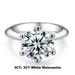 925 Sterling Silver 18K Gold Plated Classic Prong-Set Moissanite Ring SF