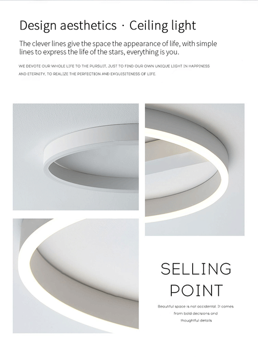 LED Ceiling Light – Modern Surface-Mounted Design with Dimmable Remote Control - Samanta Factory