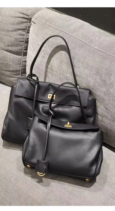 Leather Satchel Bag - Soft Casual Carry SF