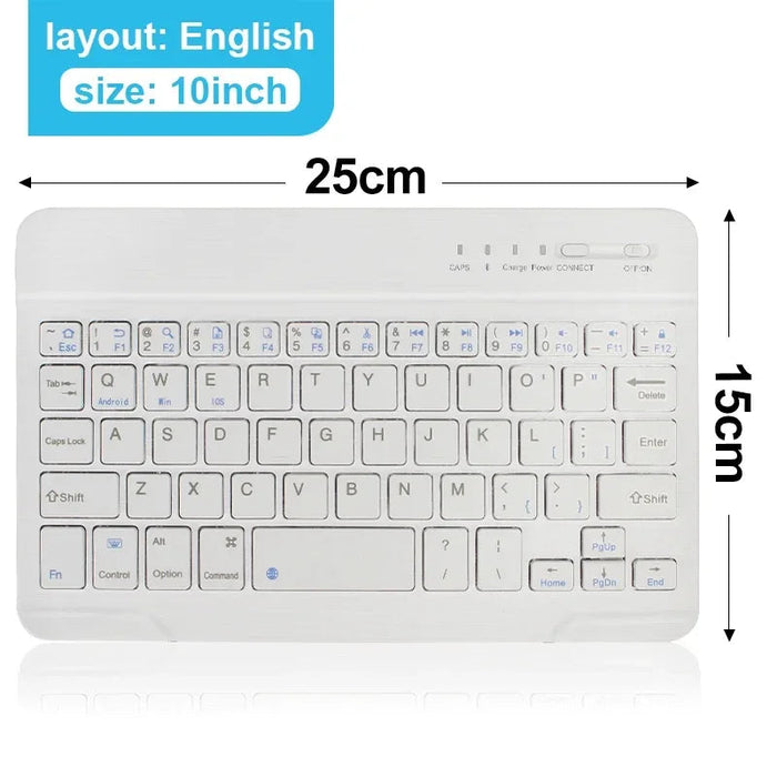 Bluetooth Tablet Keyboard – 7" & 10" Wireless Keyboard for iPad, Android & Windows SF