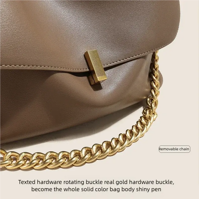 Leather Shoulder Bag - Soft Cowhide Crossbody Style SF